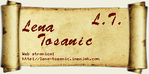 Lena Tošanić vizit kartica